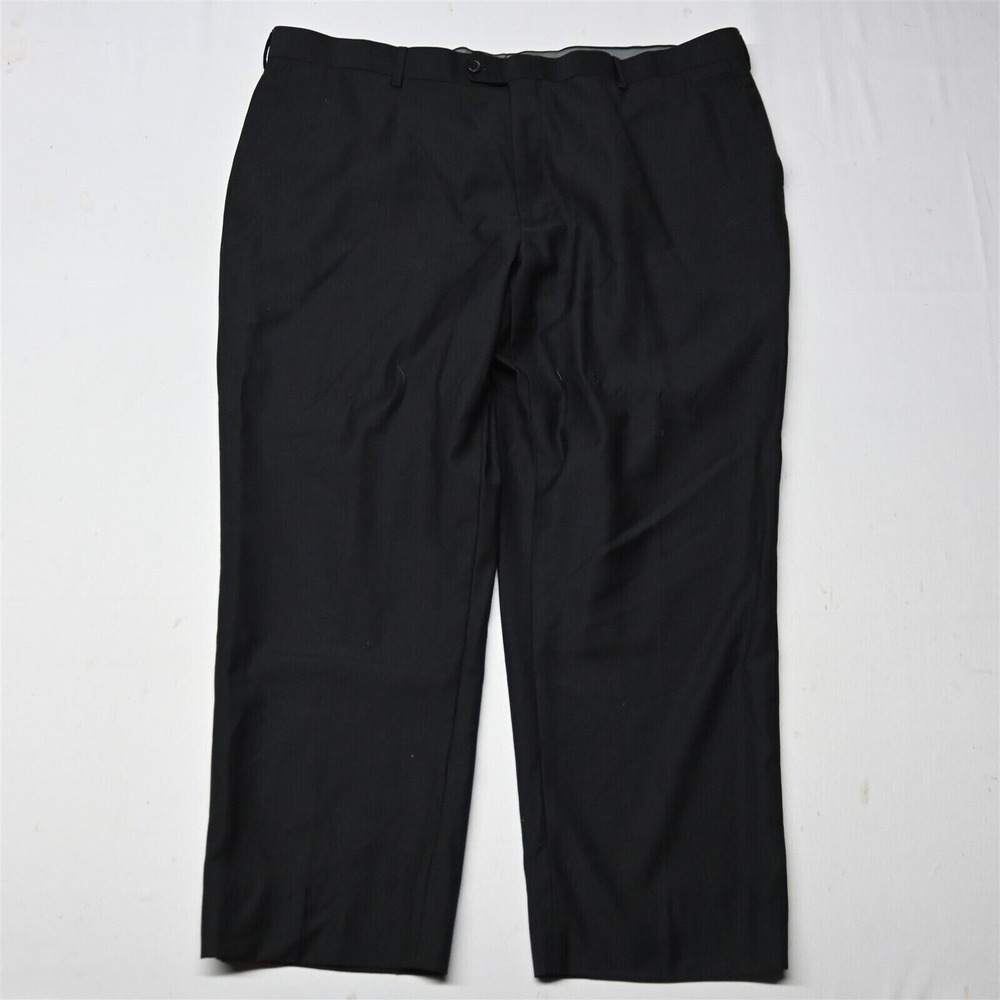 Tiglio‎ Luxe 42x29 Black Super 150s Wool Novello Suit Trousers Mens Dress Pants